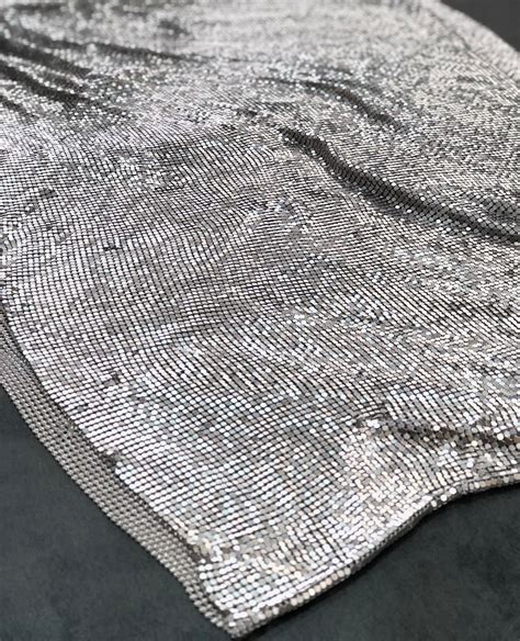 metallic mesh fabric 21 inches|metallic silver fabric.